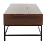 Safavieh Gina Contemporary Lift Top Coffee Table Dark Oak/Black FOX2239A