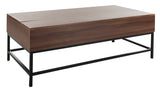 Safavieh Gina Contemporary Lift Top Coffee Table Dark Oak/Black FOX2239A