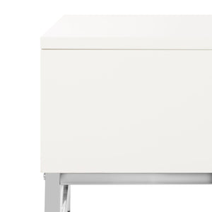 Safavieh Carolina Lift-Top Coffee Table – Sleek White Lacquer Design With Hidden Storage & Chrome Accents FOX2241A