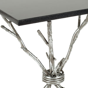 Safavieh Alexa Marble Top Accent Table With Silver Branch Legs - Chic, Modern Design For Stylish Spaces FOX2501B