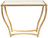 Rex Glass Top Gold Foil Accent Table