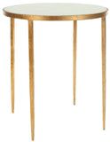 Tracey Gold Foil Round Top Accent Table