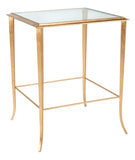 Safavieh Tory Gold Foil Glass Top Accent Table Gold/Clear Glass FOX2508A