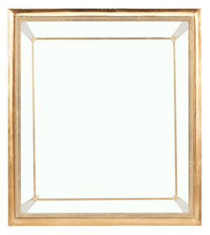 Safavieh Tory Gold Foil Glass Top Accent Table Gold/Clear Glass FOX2508A