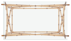 Safavieh Mark Crisscrossed Gold Accent Table – Chic Bamboo-Inspired Design With Clear Glass Top For Modern Spaces FOX2511A