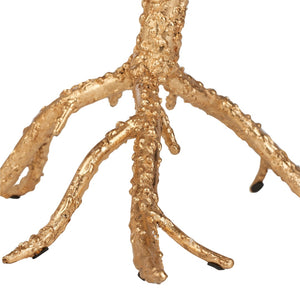 Safavieh Carolyn Rooted Gold Accent Table - Nature-Inspired Design With White Granite Top For Elegant Spaces FOX2512A