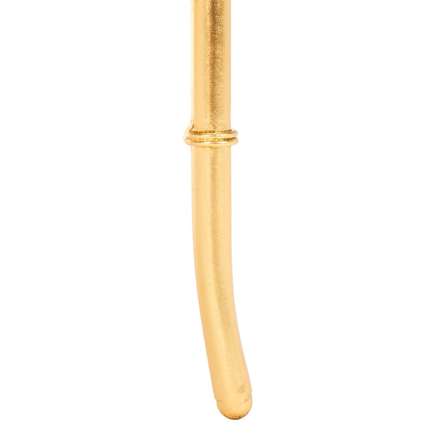 Safavieh Chandler Gold Cross Base Accent Table – Elegant Bamboo-Inspired Design With Glass Top For Small Spaces FOX2513A