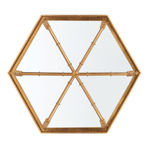 Safavieh Kerri Gold Leaf Accent Table - Chic Faux Bamboo Design With Clear Glass Top For Elegant Interiors FOX2517B