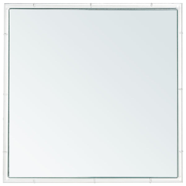 Safavieh Rory Silver Mirror Top Accent Table - Chinoiserie Glamour With Faux Bamboo Base For Any Space FOX2519A