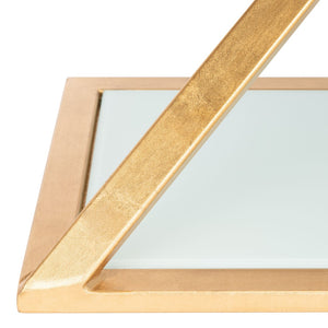 Safavieh Andrea Glass Top Accent Table With Gold Iron Base – Chic Mid-Century Glam For Small Spaces FOX2521B