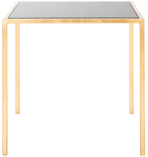 Safavieh Kiley Gold Leaf Accent Table With Round Black Glass Top – Chic Minimalist Design For Any Space FOX2525B