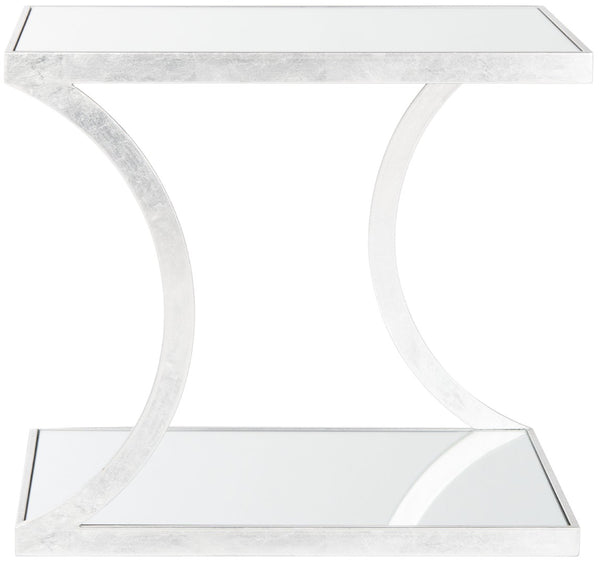Safavieh Sullivan Silver Leaf Accent Table - Chic Mirrored Design For Modern Living Spaces & Stylish Storage FOX2526A
