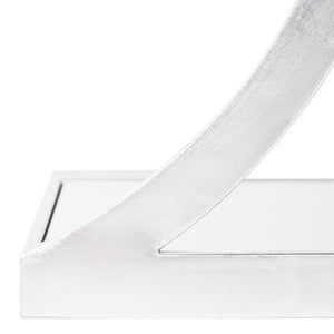Safavieh Sullivan Silver Leaf Accent Table - Chic Mirrored Design For Modern Living Spaces & Stylish Storage FOX2526A