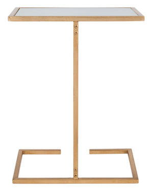 Safavieh Neil Gold Leaf Accent Table – Chic Glass Top Side Table For Modern & Traditional Home Décor Styles FOX2528A
