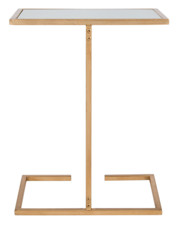 Safavieh Neil Gold Leaf Accent Table – Chic Glass Top Side Table For Modern & Traditional Home Décor Styles FOX2528A