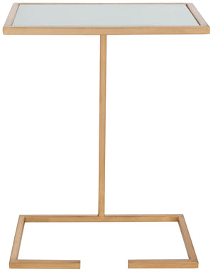 Safavieh Neil Gold Leaf Accent Table – Chic Glass Top Side Table For Modern & Traditional Home Décor Styles FOX2528A