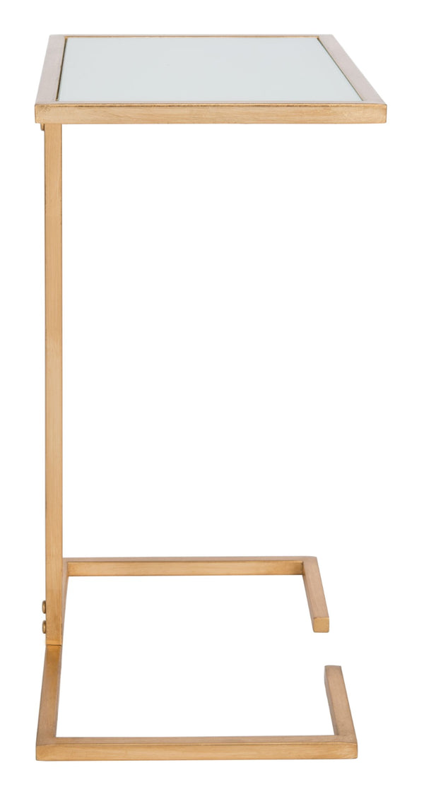 Safavieh Neil Gold Leaf Accent Table – Chic Glass Top Side Table For Modern & Traditional Home Décor Styles FOX2528A