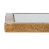 Safavieh Murphy Gold Leaf Accent Table Gold/White Glass FOX2529A