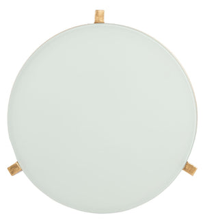 Safavieh Ormond Accent Table - Elegant Gold & White Glass Design, Sculptural Legs, Ideal For Any Room Decor FOX2530A