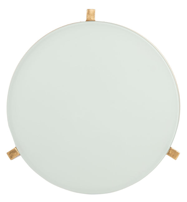 Safavieh Ormond Accent Table - Elegant Gold & White Glass Design, Sculptural Legs, Ideal For Any Room Decor FOX2530A