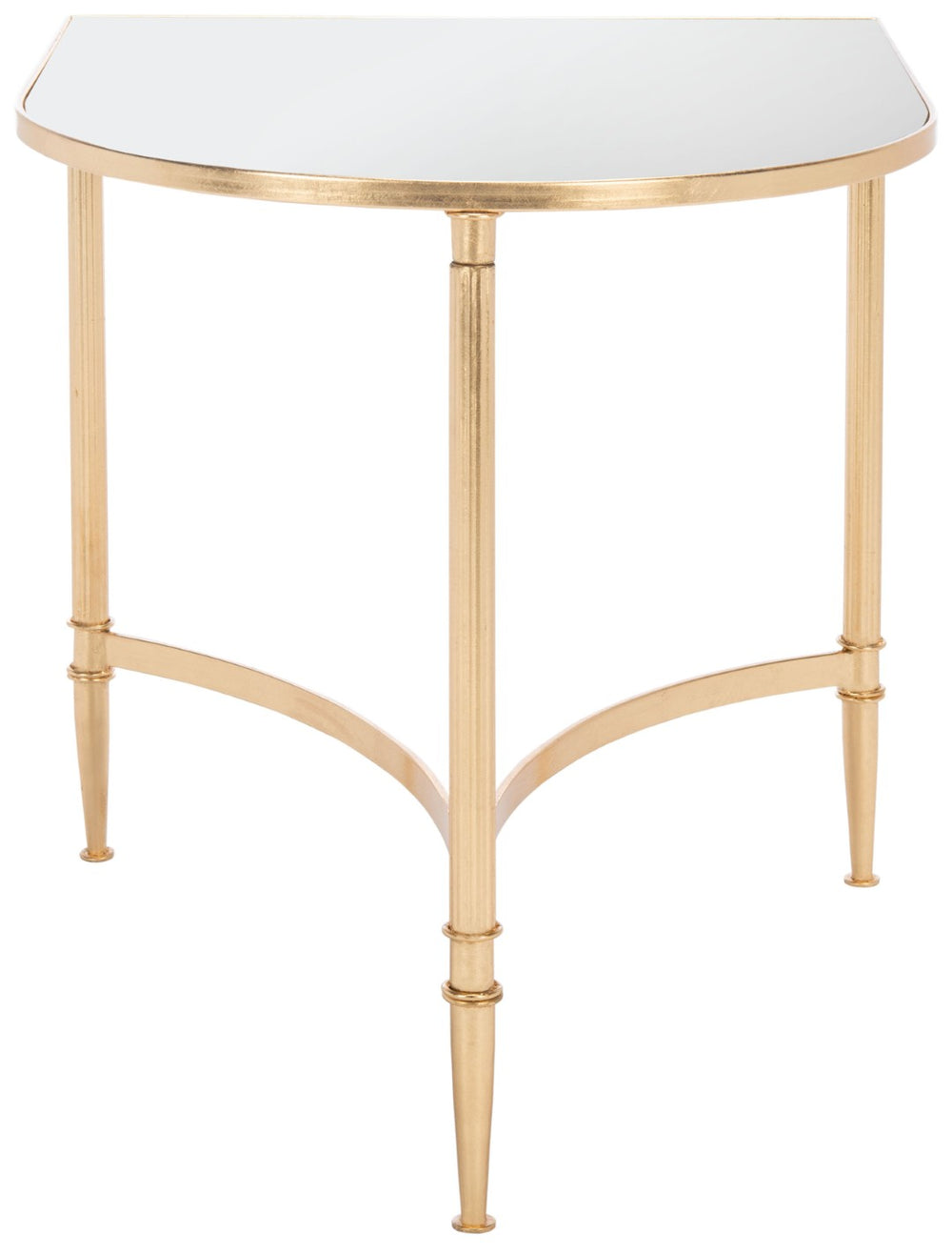 Safavieh Nevin Elegant Gold Accent Table With Mirrored Top - Chic Side Table For Modern & Vintage Decor FOX2532A