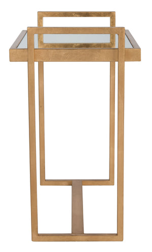 Safavieh Noland Accent Table With Mirrored Top & Gold Finish – Chic, Versatile Design For Any Space FOX2534A