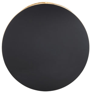 Safavieh Cagney Glass Top Round Accent Table - Modern Black & Gold Design For Stylish Living Spaces & Decor FOX2535B