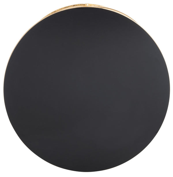 Safavieh Cagney Glass Top Round Accent Table - Modern Black & Gold Design For Stylish Living Spaces & Decor FOX2535B