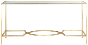 Safavieh Inga Console Table - Elegant Gold Leaf Frame & Glass Top For Timeless Sophistication In Any Space FOX2542A