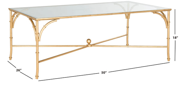 Safavieh Maurice Coffee Table – Elegant Ironwork Design With Tempered Glass Top For Modern Luxe Living Spaces FOX2545A