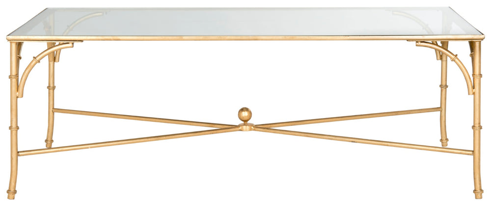Safavieh Maurice Coffee Table – Elegant Ironwork Design With Tempered Glass Top For Modern Luxe Living Spaces FOX2545A
