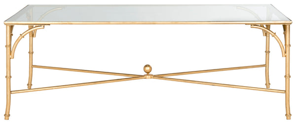 Safavieh Maurice Coffee Table – Elegant Ironwork Design With Tempered Glass Top For Modern Luxe Living Spaces FOX2545A