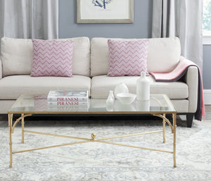 Safavieh Maurice Coffee Table – Elegant Ironwork Design With Tempered Glass Top For Modern Luxe Living Spaces FOX2545A