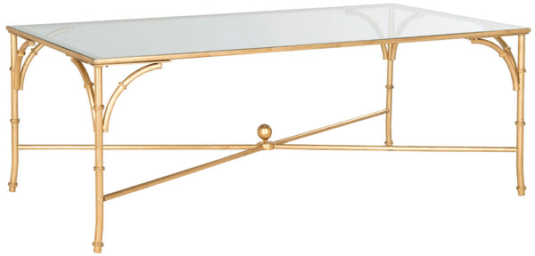 Safavieh Maurice Coffee Table – Elegant Ironwork Design With Tempered Glass Top For Modern Luxe Living Spaces FOX2545A