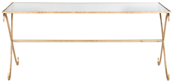 Safavieh Lavar Coffee Table - Elegant Venetian-Inspired Design With Glass Top For Stylish Living Spaces FOX2551A