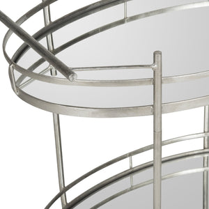 Safavieh Dante Bar Cart - Chic Mirrored Trolley For Stylish Home Entertaining, Durable & Easy Mobility FOX2553A