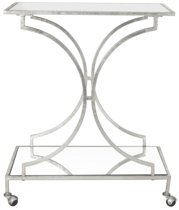 Safavieh Ignatius Bar Cart – Elegant Old World Design With Versatile Storage For Entertaining And Home Décor Silver/Mirror FOX2555A