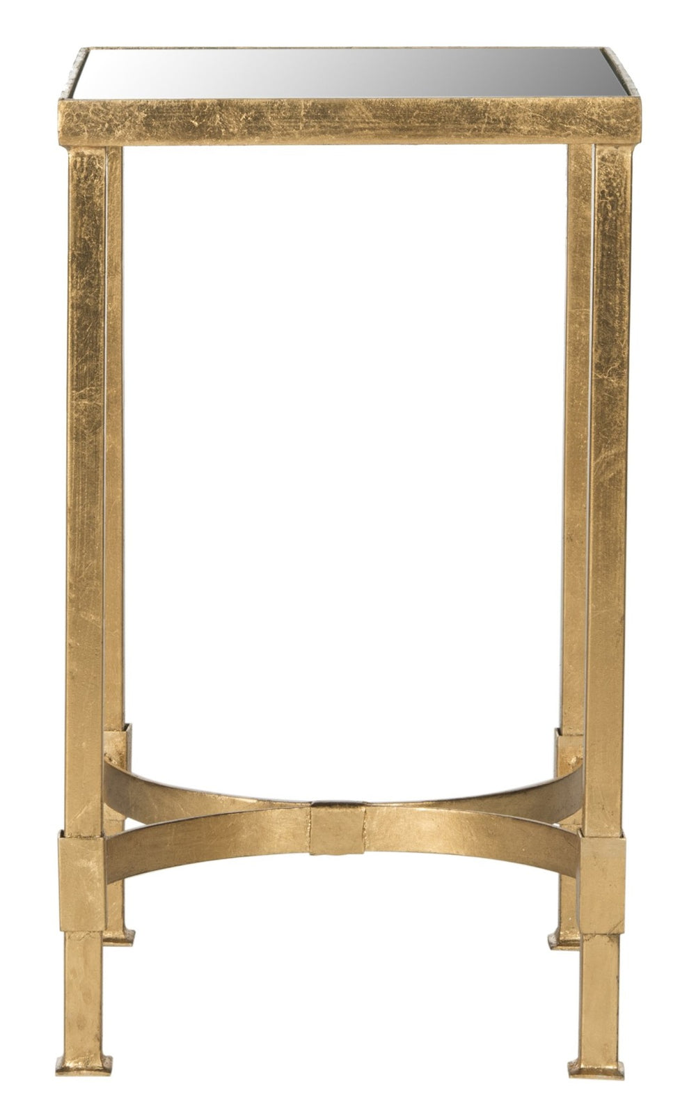 Safavieh Halyn Gold Leaf Mirror Top End Table – Glamorous Accent For Living Room, Bedroom & Entryway Decor FOX2567A