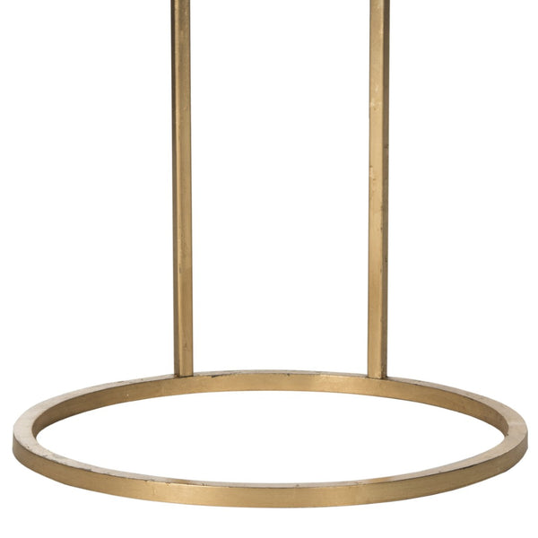 Safavieh Calvin Elegant Gold Leaf End Table - Mid-Century Inspired Design With Mirrored Accents & Warmth FOX2571A