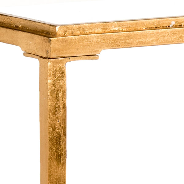 Safavieh Juliana Coffee Table - Chic Vintage-Inspired Design With Glass Top And Antique Gold Finish For Elegance FOX2580A