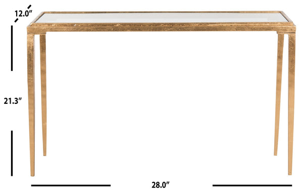 Safavieh Juliana Coffee Table - Chic Vintage-Inspired Design With Glass Top And Antique Gold Finish For Elegance FOX2580A