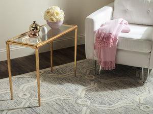 Safavieh Juliana Coffee Table - Chic Vintage-Inspired Design With Glass Top And Antique Gold Finish For Elegance FOX2580A