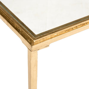 Safavieh Juliana Coffee Table - Chic Vintage-Inspired Design With Glass Top And Antique Gold Finish For Elegance FOX2580A