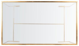 Safavieh Burton Sculptural Coffee Table - Artisanal Gold Leaf Finish & Glass Top For Elegant Living Spaces FOX2582A