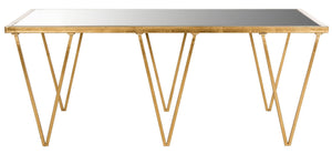 Safavieh Arlene Coffee Table - Vintage-Inspired Glam With Gold Leaf Finish & Mirrored Top For Luxe Living Spaces FOX2586A
