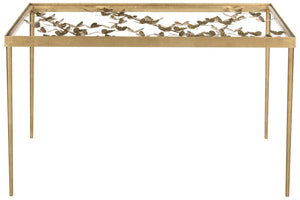 Safavieh Rosalia Butterfly Desk - Antique Gold Elegance With Sculptural Design For Timeless Home Décor FOX2588A