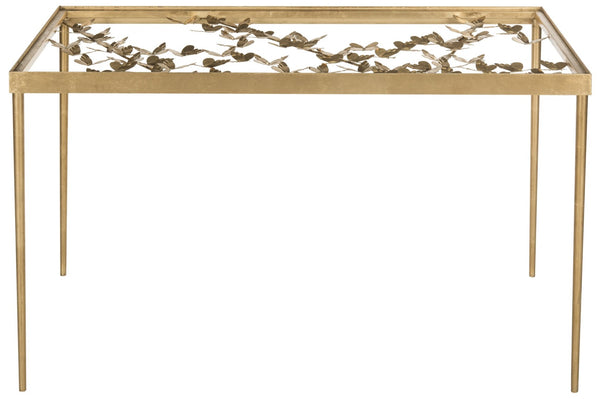 Safavieh Rosalia Butterfly Desk - Antique Gold Elegance With Sculptural Design For Timeless Home Décor FOX2588A
