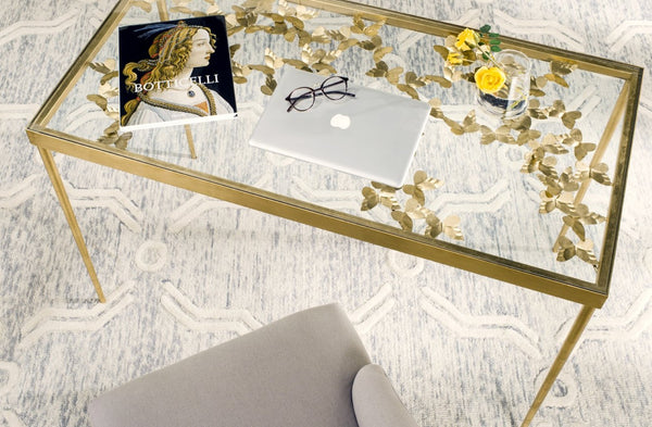 Safavieh Rosalia Butterfly Desk - Antique Gold Elegance With Sculptural Design For Timeless Home Décor FOX2588A
