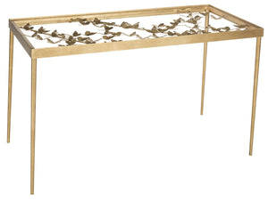 Safavieh Rosalia Butterfly Desk - Antique Gold Elegance With Sculptural Design For Timeless Home Décor FOX2588A