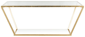 Safavieh Allene Gold Leaf Retro Coffee Table - Vintage Charm Meets Modern Design For Elegant Living Spaces FOX2601A